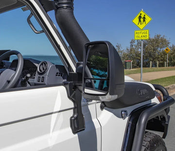 Clearview Next Gen Towing Mirrors for Toyota Land Cruiser 79 Series 2023+ Cab-Chassis - Brixton 4x4 - Buy Online Now!